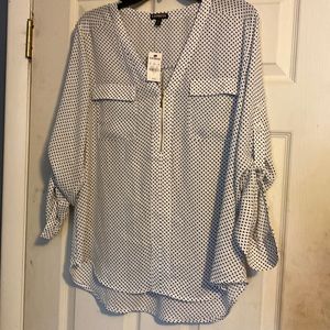 Express polka dot blouse